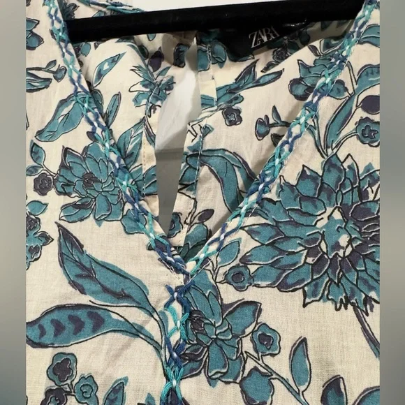 Zara Blue and White Patterned Dress size M(mix8) - Picture 2 of 3